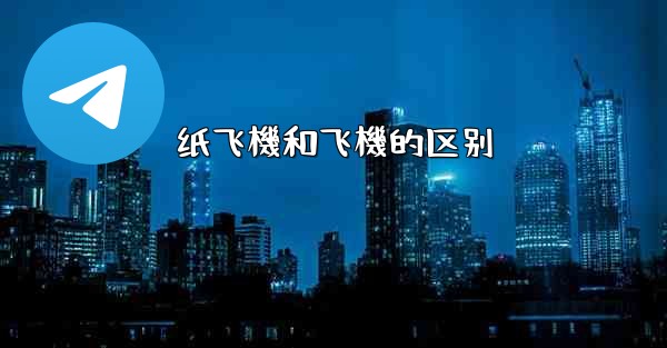 纸飞機和飞機的区别