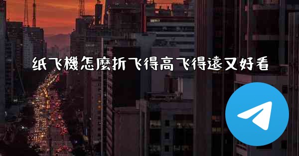 纸飞機怎麼折飞得高飞得遠又好看