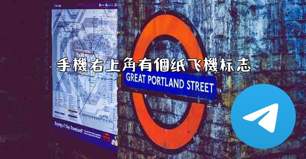 <b>手機右上角有個纸飞機标志</b>