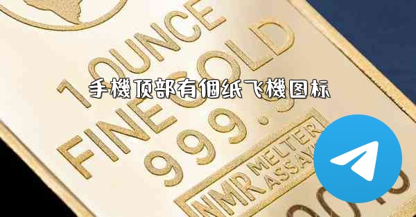 手機顶部有個纸飞機图标