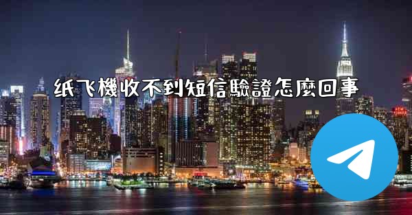 纸飞機收不到短信驗證怎麼回事