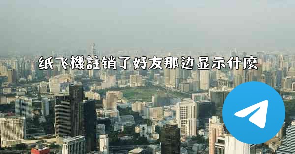 <b>纸飞機註销了好友那边显示什麼</b>