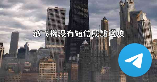 纸飞機没有短信驗證選項
