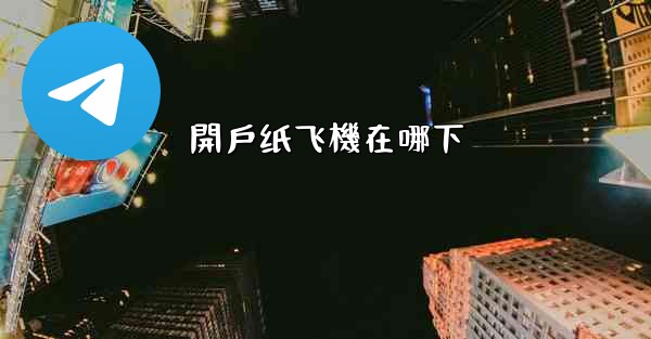 開戶纸飞機在哪下