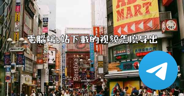 電腦端b站下載的视频怎麼导出