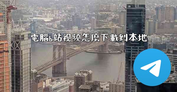 電腦b站视频怎麼下載到本地