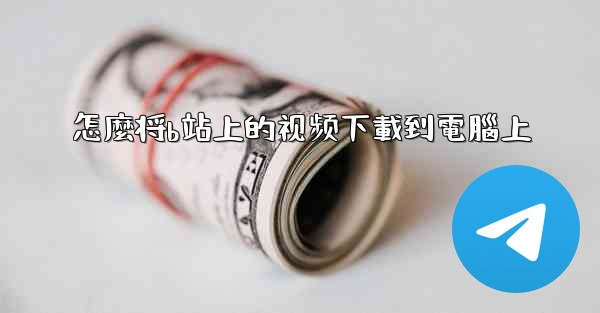 怎麼将b站上的视频下載到電腦上