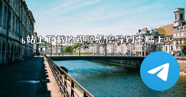 b站上下載的视频怎麼导到電腦上