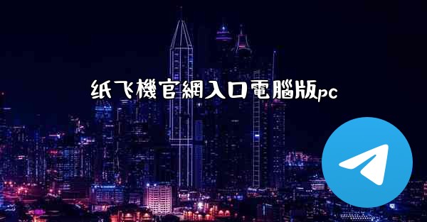 纸飞機官網入口電腦版pc