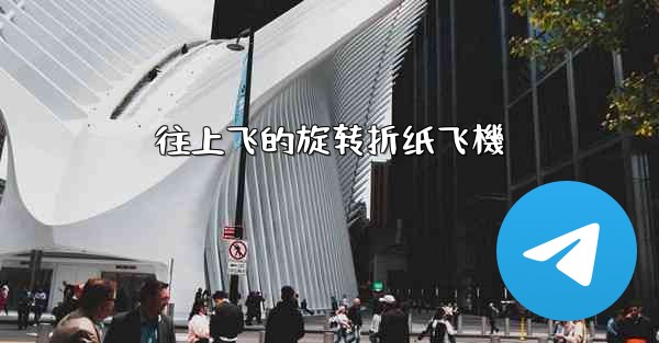 往上飞的旋转折纸飞機