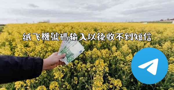 纸飞機號碼输入以後收不到短信