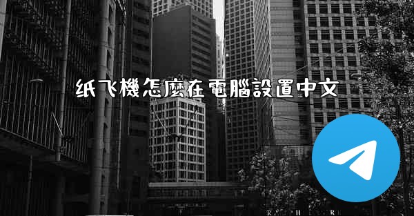 纸飞機怎麼在電腦設置中文