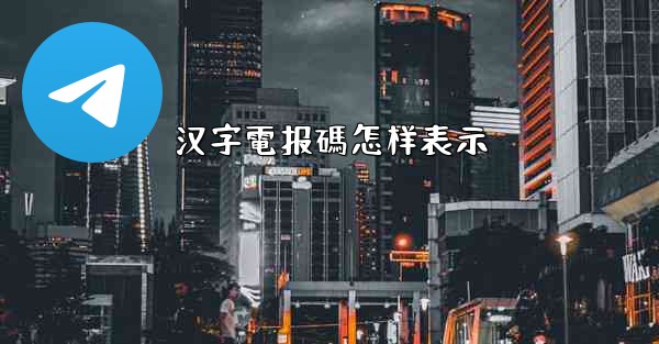 汉字電报碼怎样表示