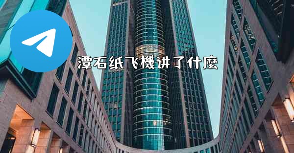 潭石纸飞機讲了什麼