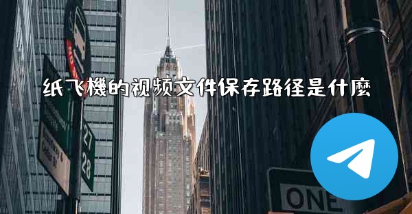 纸飞機的视频文件保存路径是什麼