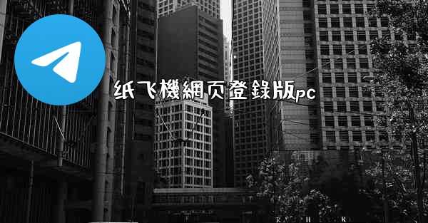 纸飞機網页登錄版pc
