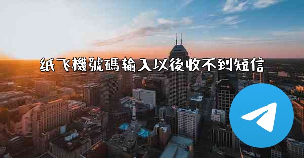 纸飞機號碼输入以後收不到短信