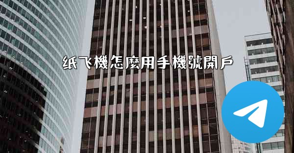 纸飞機怎麼用手機號開戶