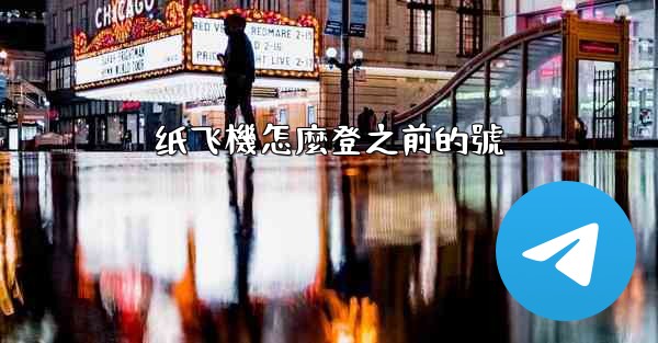 纸飞機怎麼登之前的號