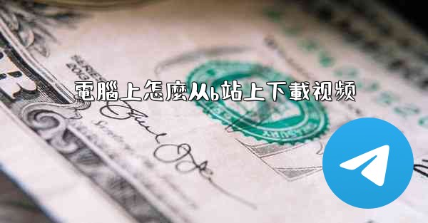 電腦上怎麼从b站上下載视频