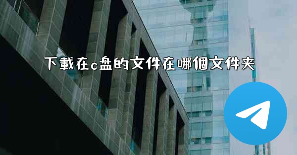 下載在c盘的文件在哪個文件夹