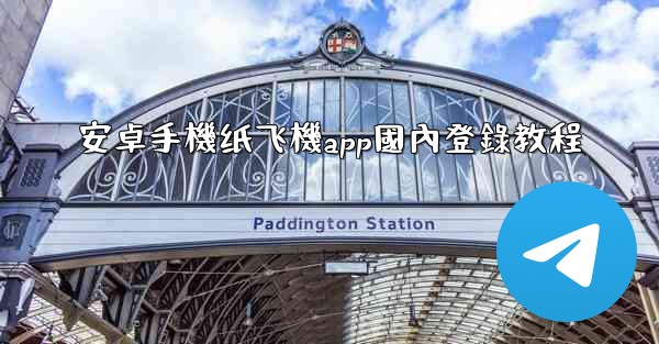 安卓手機纸飞機app國內登錄教程