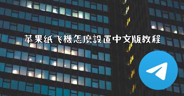 苹果纸飞機怎麼設置中文版教程