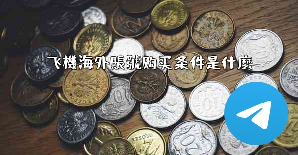 飞機海外賬號购买条件是什麼