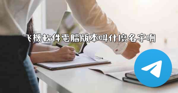 飞機軟件電腦版本叫什麼名字啊