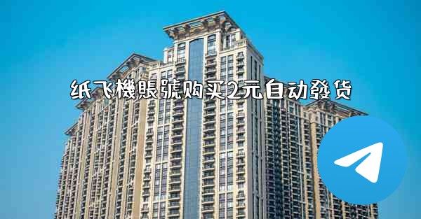 纸飞機賬號购买2元自动發货