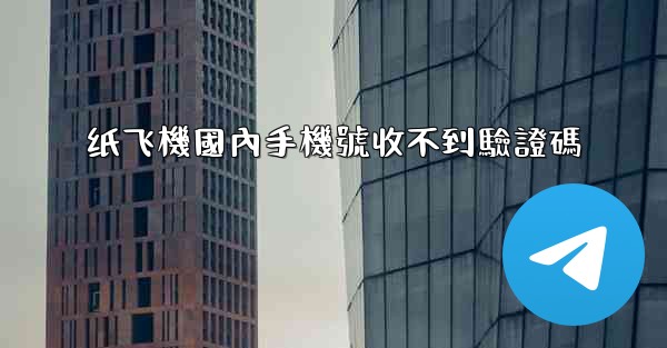 纸飞機國內手機號收不到驗證碼