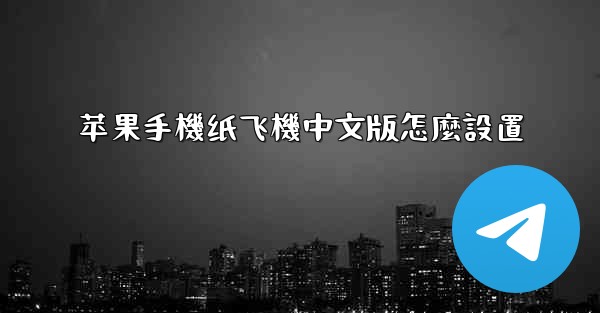 苹果手機纸飞機中文版怎麼設置