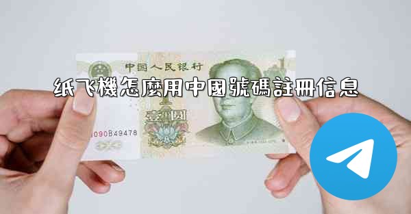 纸飞機怎麼用中國號碼註冊信息