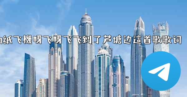 我的纸飞機呀飞呀飞飞到了芦塘边這首歌歌词