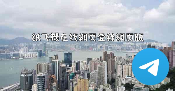 纸飞機在线網页登錄網页版