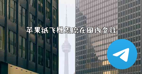 苹果纸飞機怎麼在國內登錄