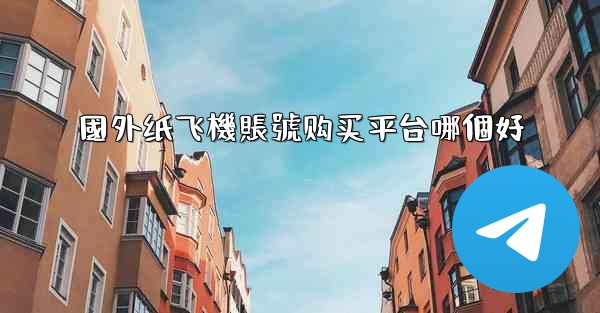 國外纸飞機賬號购买平台哪個好